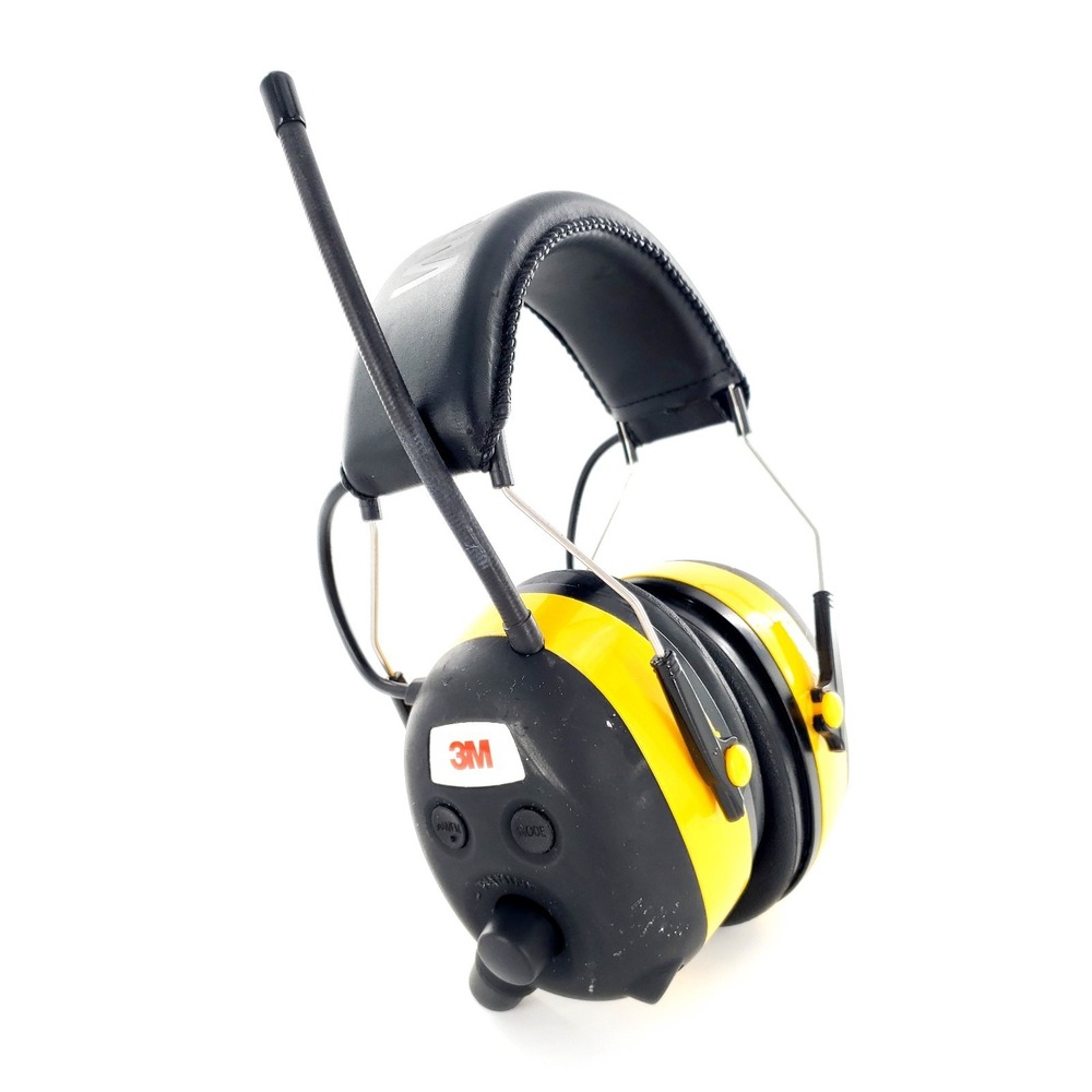 3M WorkTunes AM/FM Radio Headphones Hearing Protector Yellow Black Tested Works